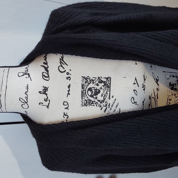 Nine West- Womens Black Super Soft Drapey Open Ribbed Texture Cardigan Sz.XXL - Picture 2 of 8